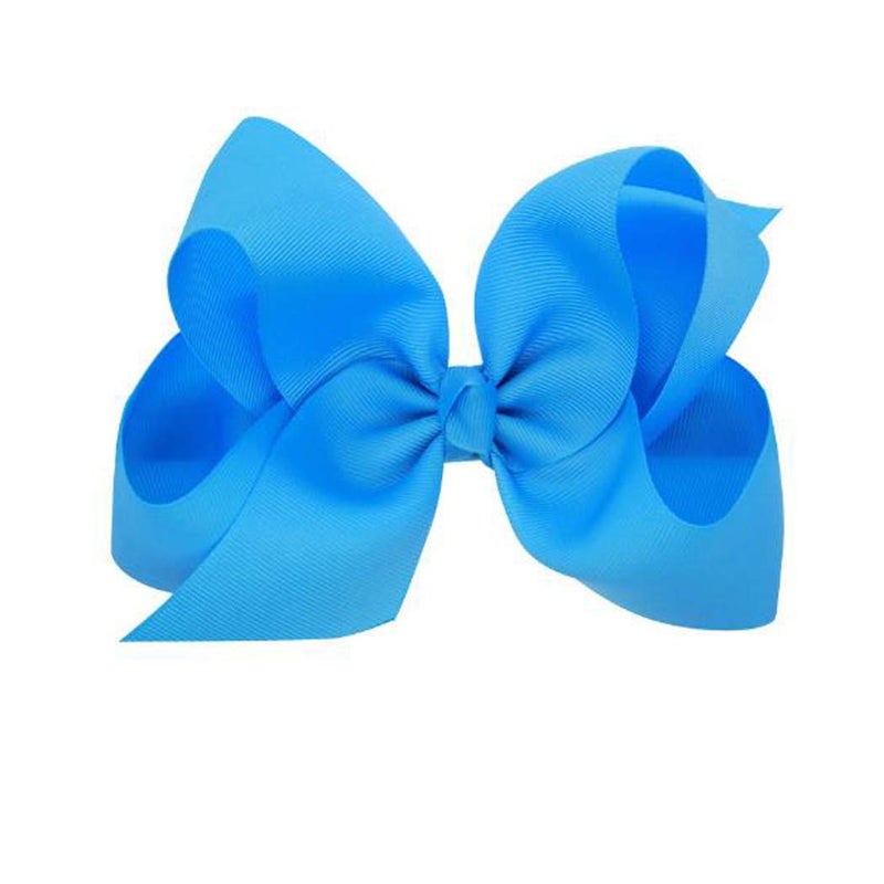 Patiky Hair Clips Boutique Hair Bows Alligator Clip for Women Girl Hairpin 6 Inch Large Cheer Bow Clip Handmade Bowknot Barrettes Hair Accessories TSFJ02 (Blue) - Image 1